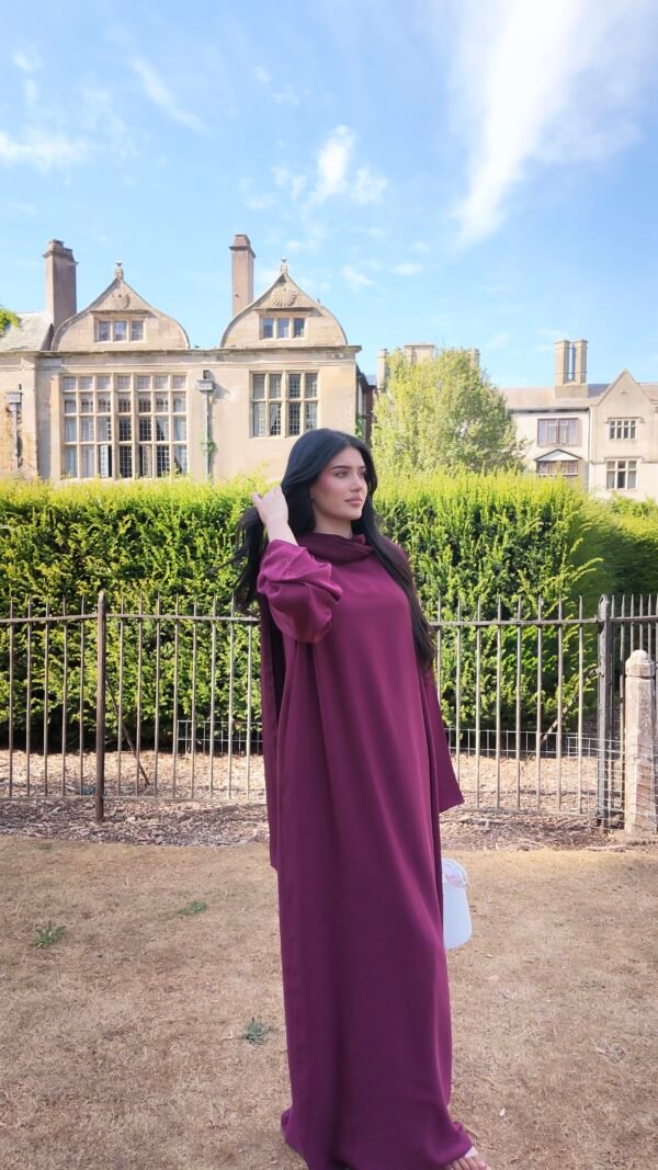 Burgundy Azhara Essential Abaya