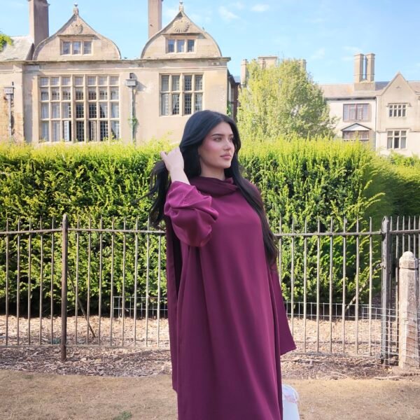 Burgundy Azhara Essential Abaya