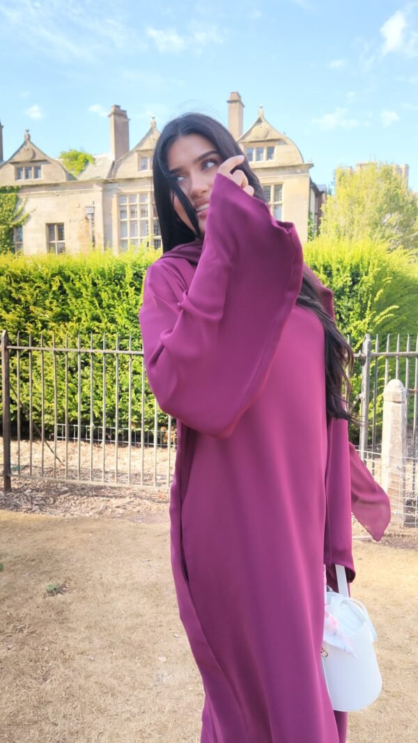 Burgundy Azhara Essential Abaya