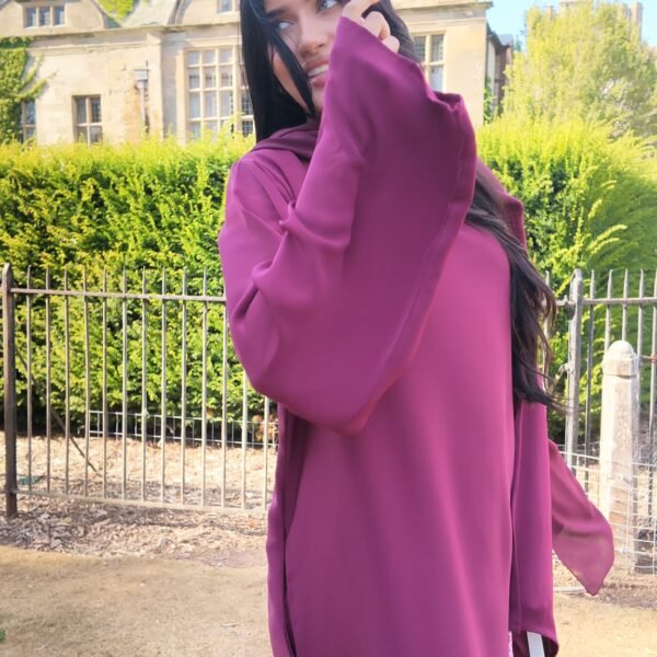 Burgundy Azhara Essential Abaya